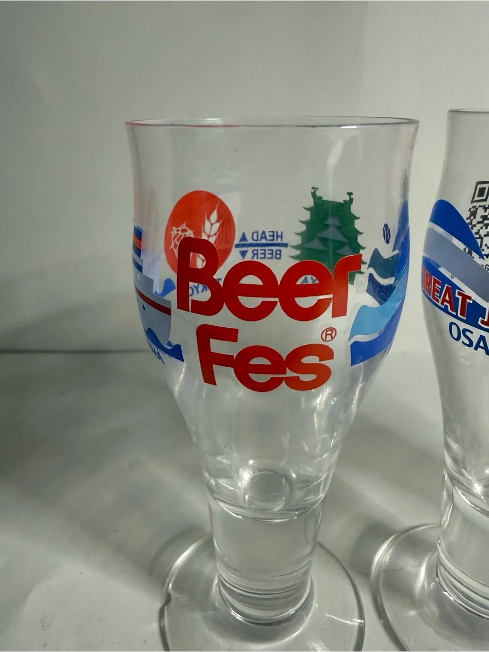 Tokyo Japan Beer Fes Festival Tasting Glasses Osaka Set Of 3